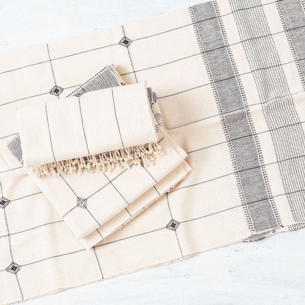 Organic Handwoven Cotton King Bedspread, 98" x 98"
