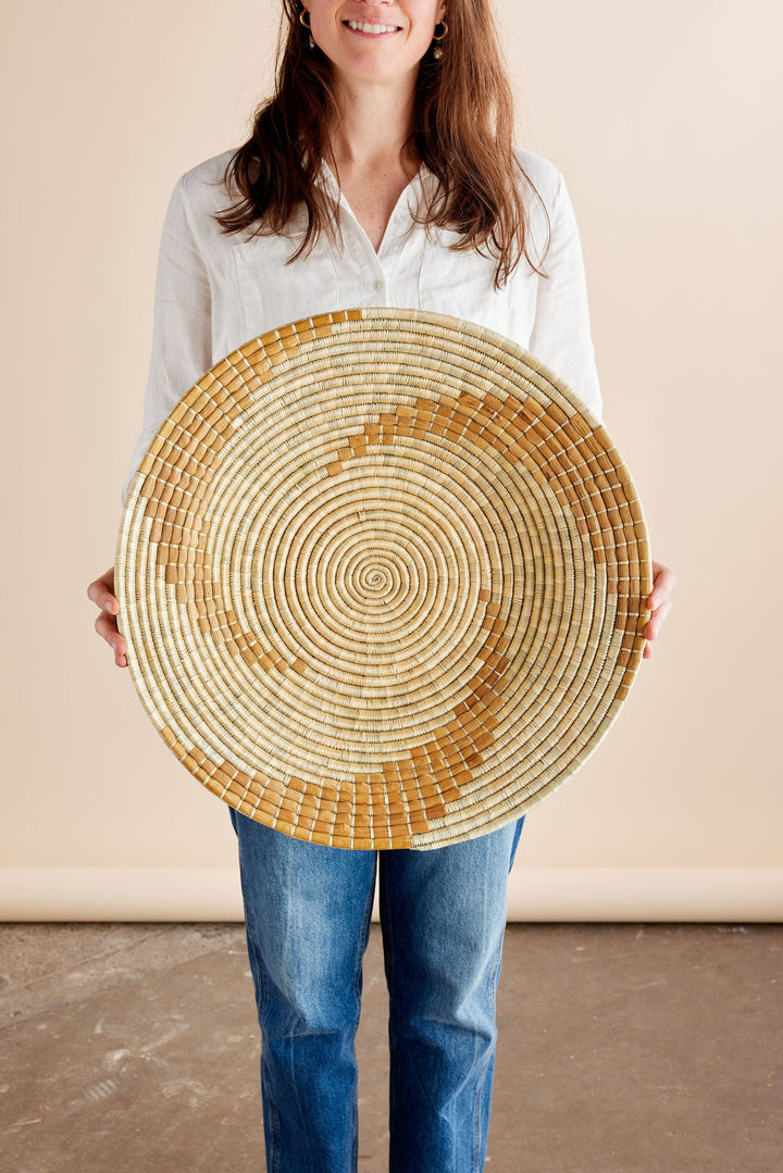 Upcycled Banana Bark Handwoven Wall Basket