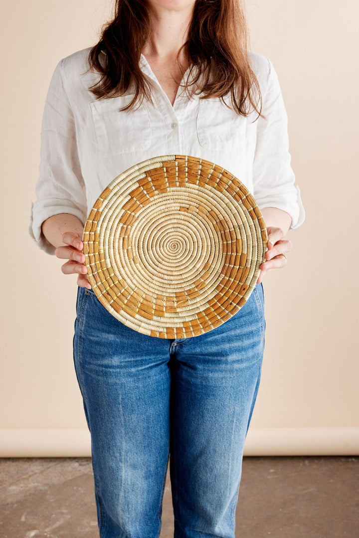Upcycled Banana Bark Handwoven Wall Basket
