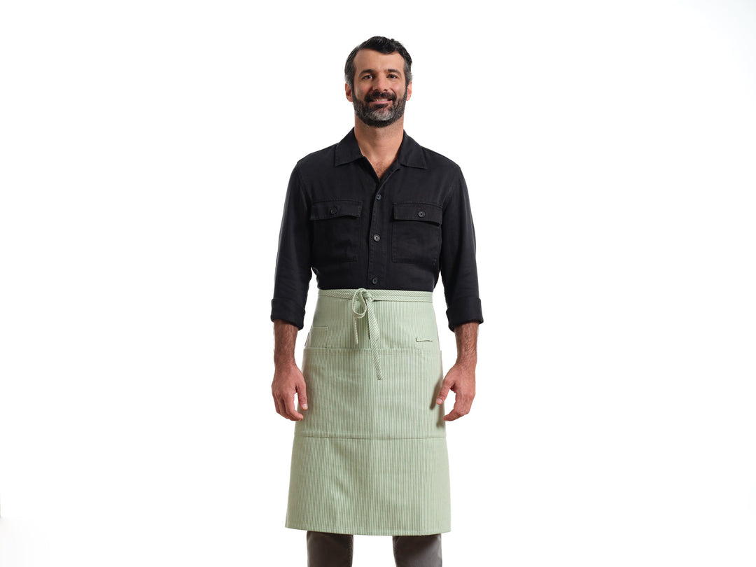 Upcycled Denim Bistro Apron, Adjustable, 25" x 32"