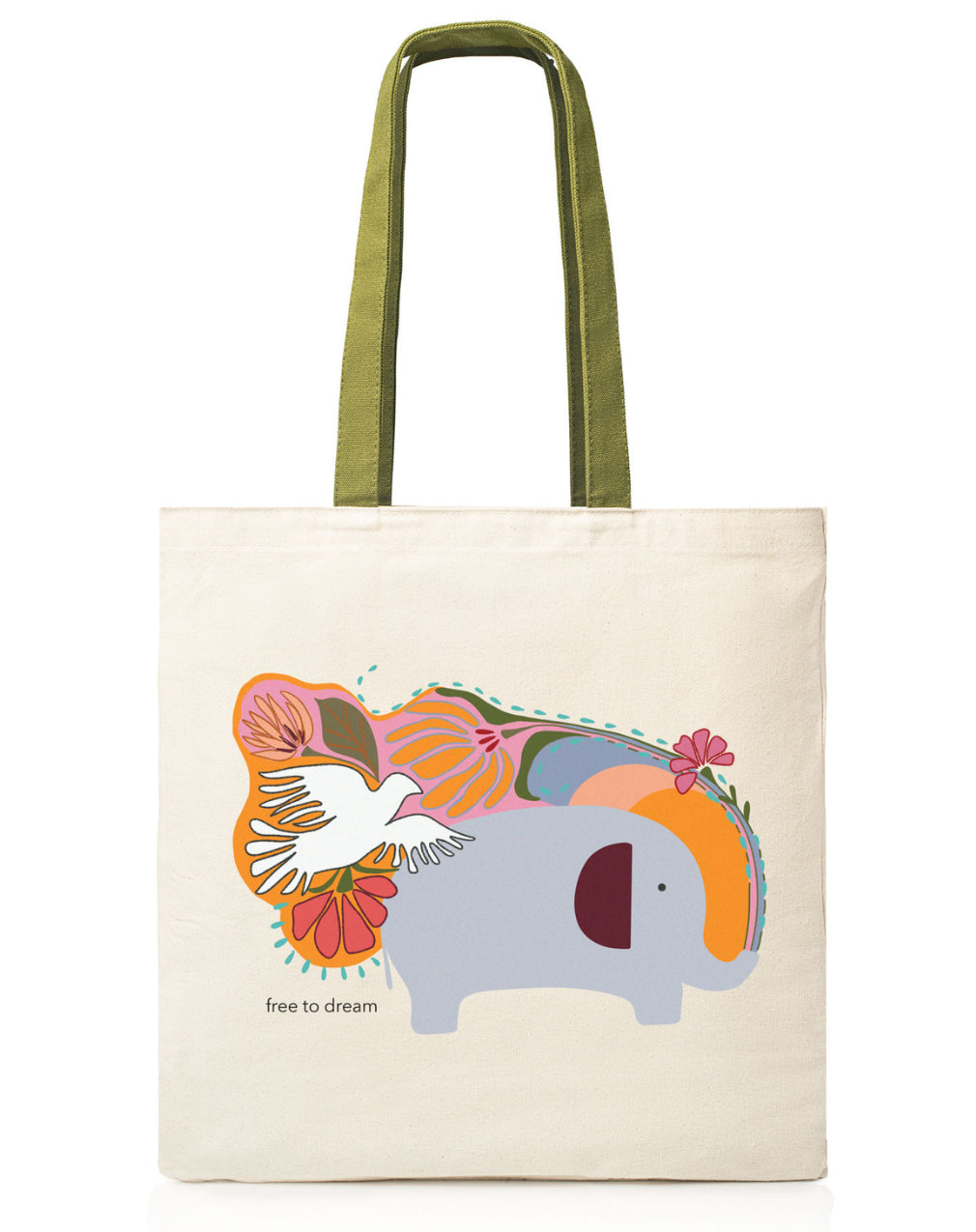 Organic Fair Trade Cotton Tote Bag, 16" x 16"