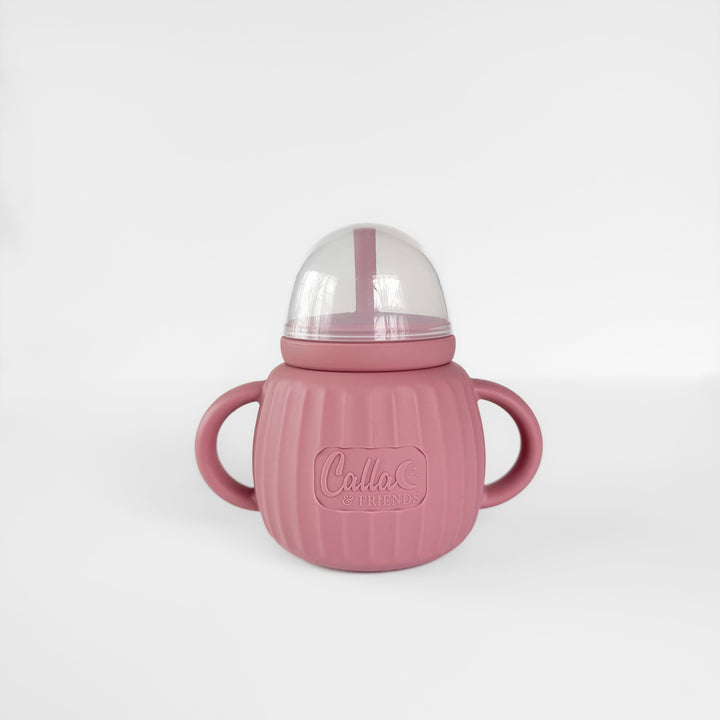 Non-Toxic Silicone Toddler Sippy Cup with Handles, 7 oz.