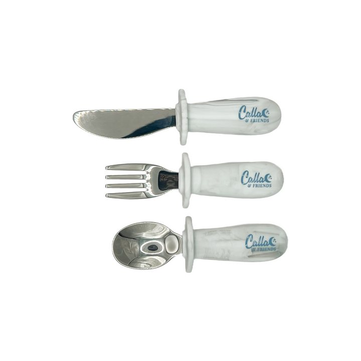 Non-Toxic Baby Flatware Set, Silicone &amp; Steel, 3 Ct.