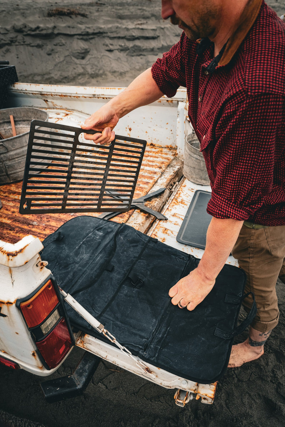 Made in USA Heavy-Duty Waxed Canvas Firewood Carrier