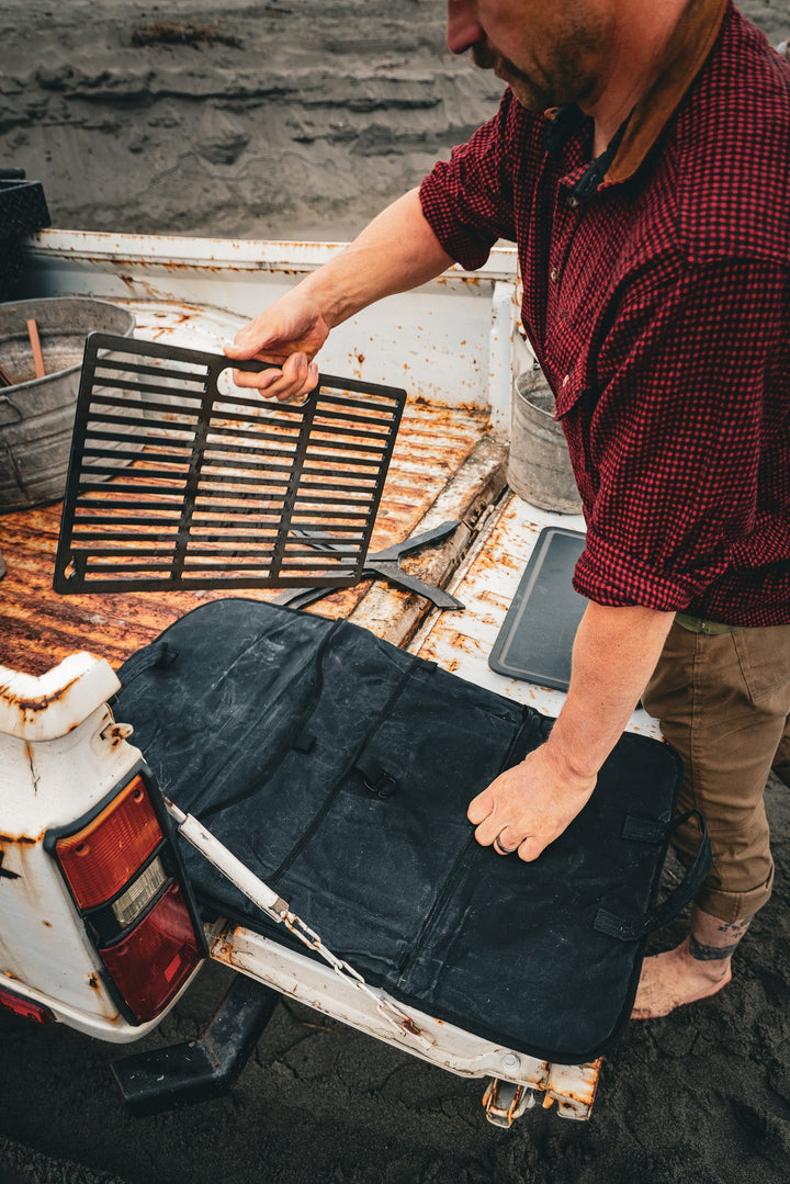 Made in USA Heavy-Duty Waxed Canvas Firewood Carrier