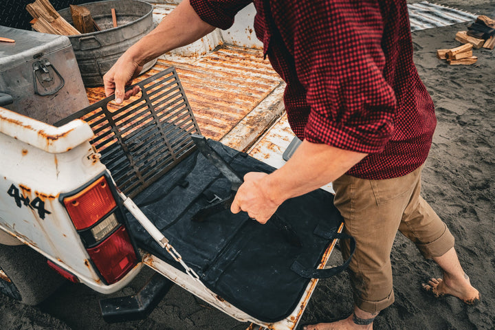 Made in USA Heavy-Duty Waxed Canvas Firewood Carrier