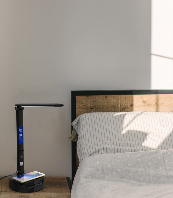Smart LED Desk Lamp, Wireless Charger &amp; Speaker