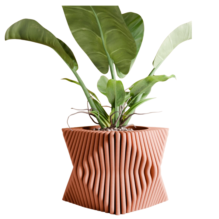 Biodegradable Sculptural Tide Planter, Bioplastic Decor