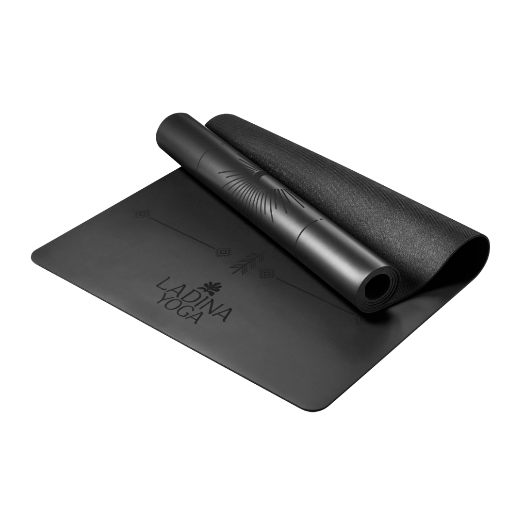 Fair Trade Natural Rubber Yoga Mat, Black 72"