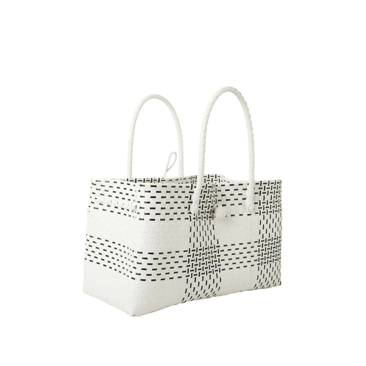 Handwoven Recycled Plastic Tote Bag, 15"