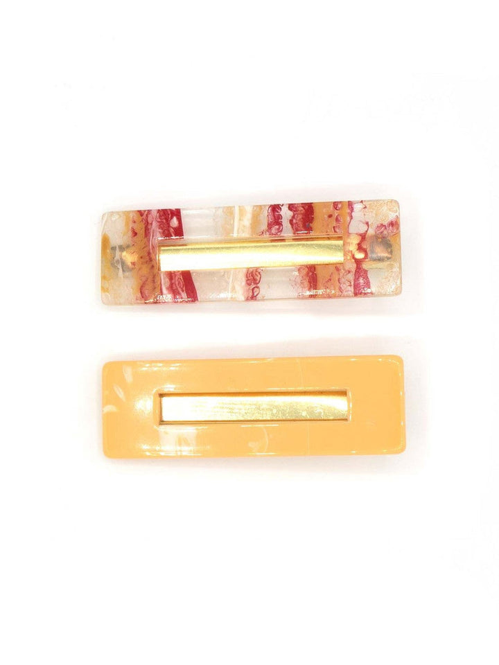 Handcrafted Resin Hair Clips, 1" x 3", 2 Ct.