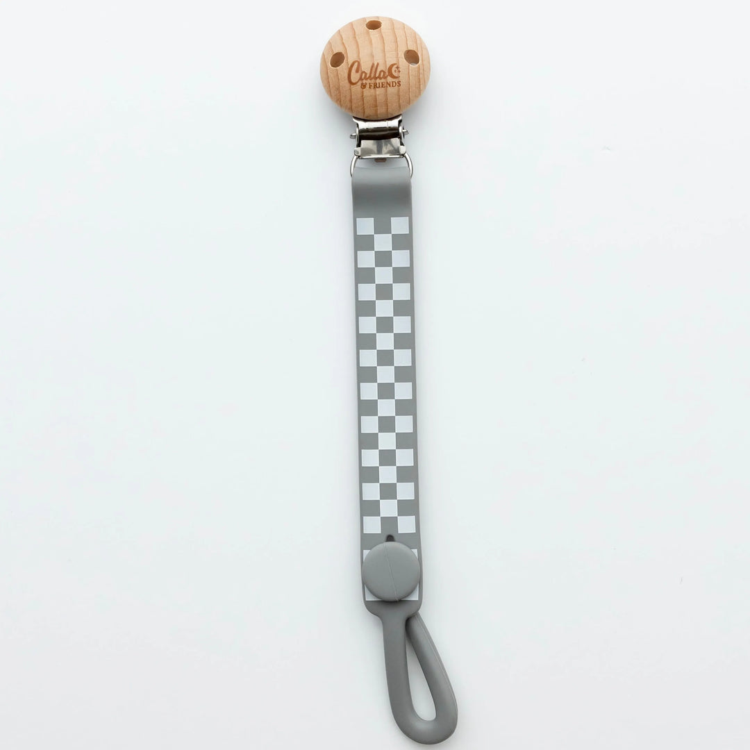 Checkered Silicone Baby Clip