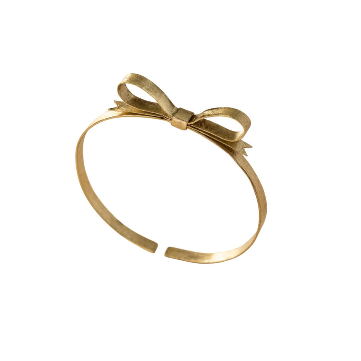 Handcrafted Bronze Bow Adjustable Bracelet, Fair Trade