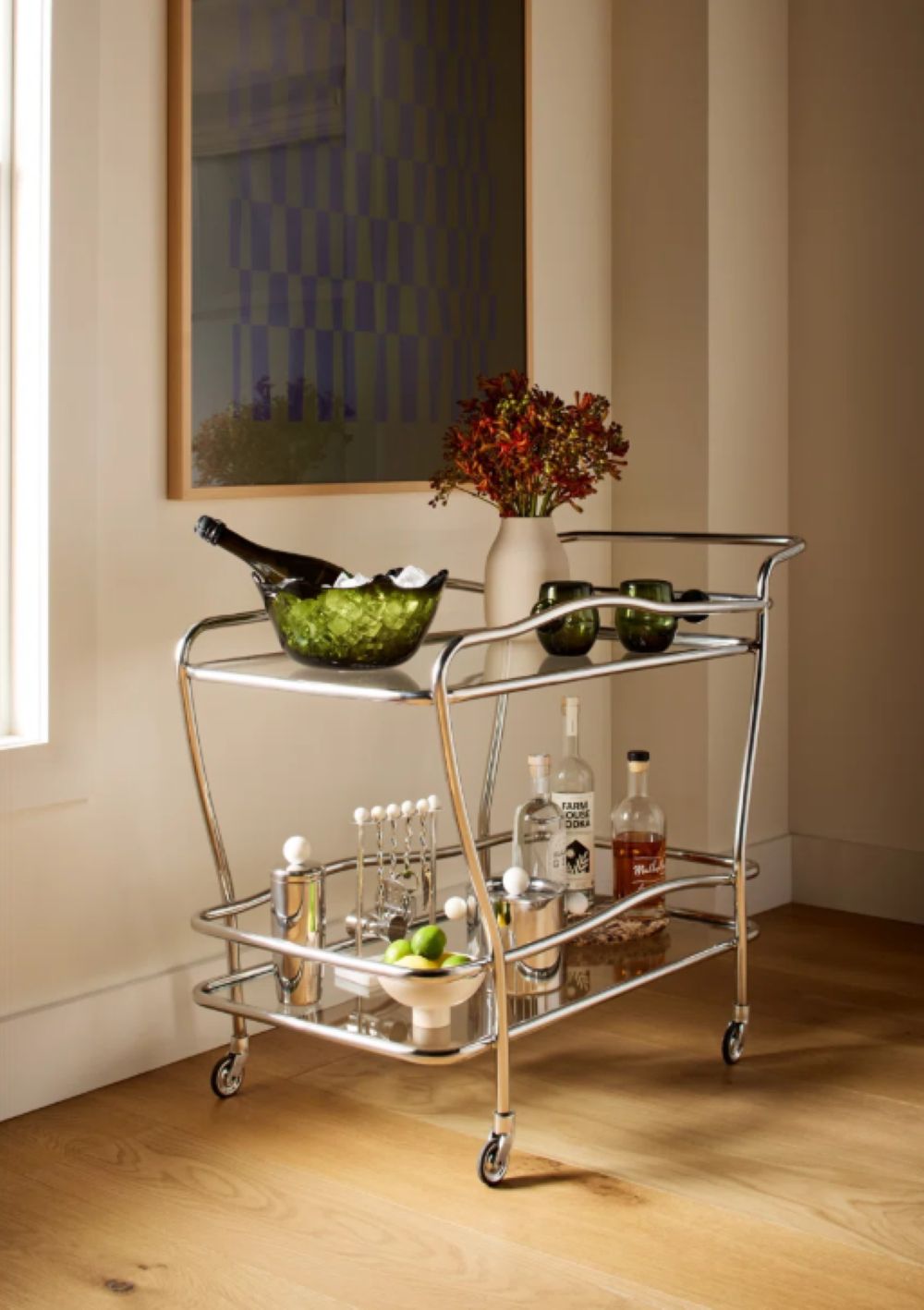 Handcrafted Stainless Steel &amp; Marble Cocktail Shaker