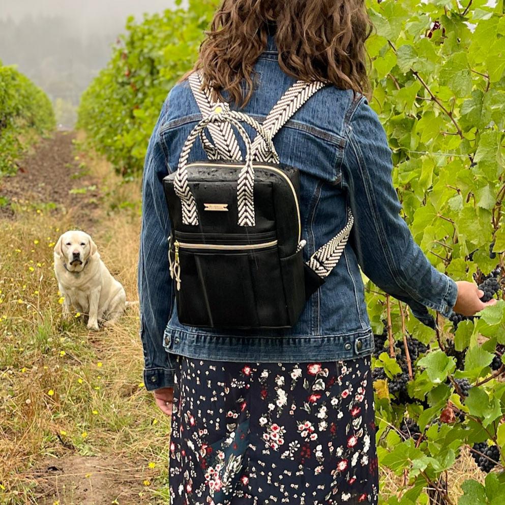 Vegan Cork Mini Backpack, Coal