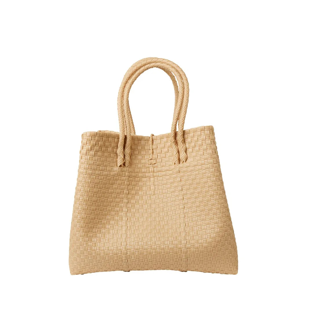 Handwoven Recycled Plastic Maxi Tote, 13.5" x 14"