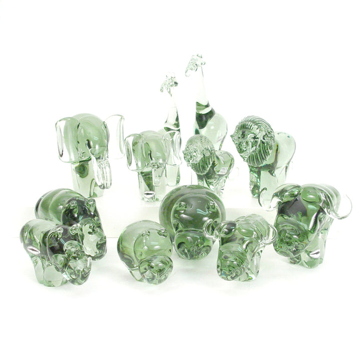 Handcrafted Recycled Glass Elephant Decor