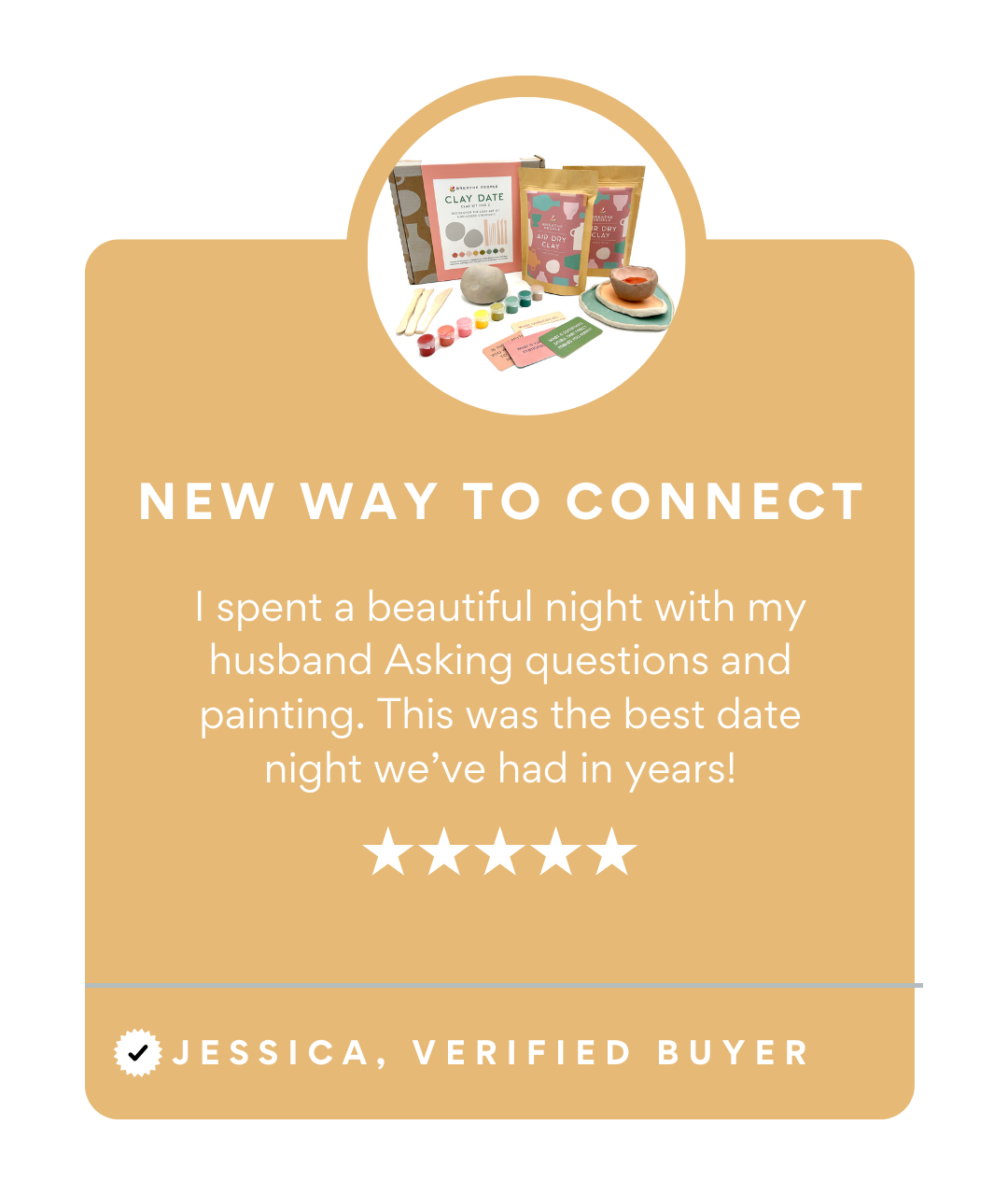 Handcrafted Natural Clay Date Night Kit for Two