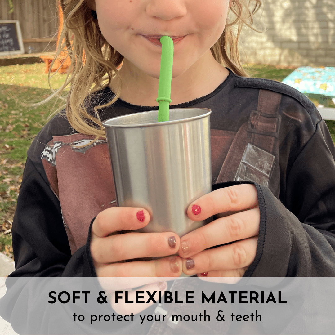 BPA-Free Silicone Adjustable Drinkware Straws, 8 Ct.