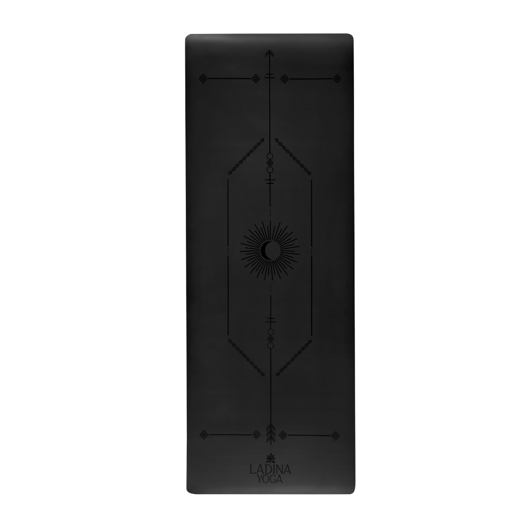 Fair Trade Natural Rubber Yoga Mat, Black 72"