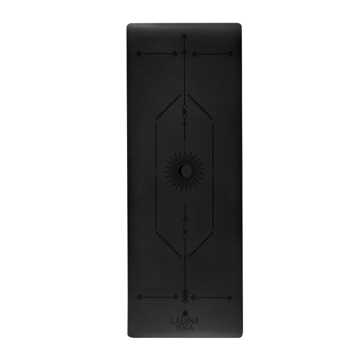 Fair Trade Natural Rubber Yoga Mat, Black 72"