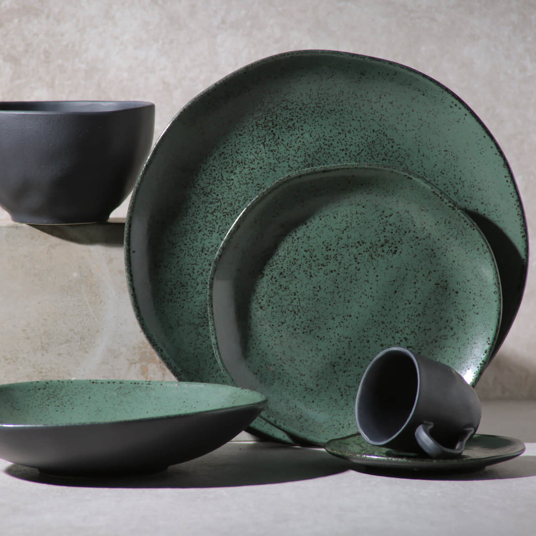 Non-Toxic Ceramic Cup &amp; Saucer Dinnerware Set, 6 Ct.