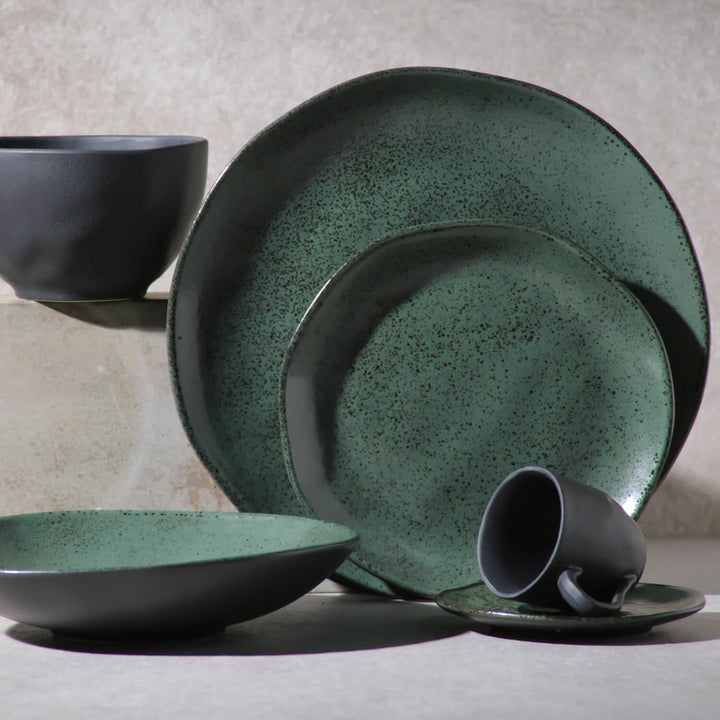Non-Toxic Ceramic Cup &amp; Saucer Dinnerware Set, 6 Ct.