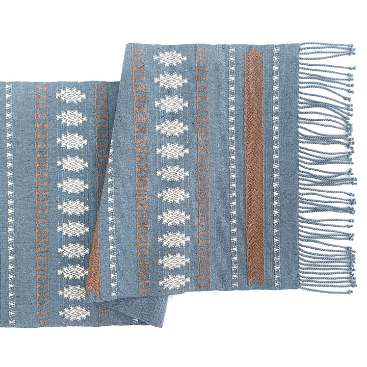 Recycled Denim Handwoven Table Linen, 14" x 72"