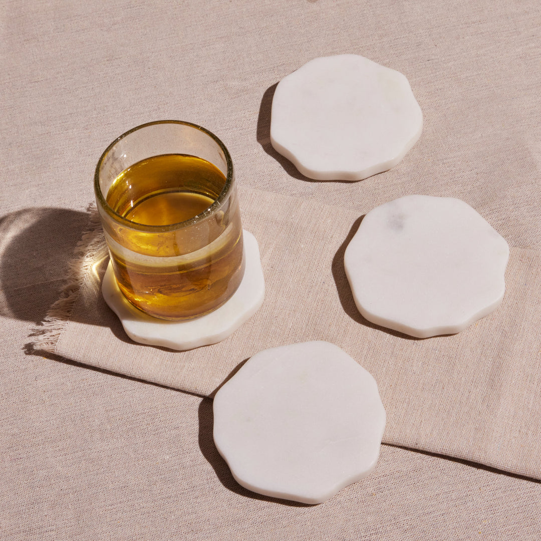 Handcrafted Marble Coasters, 4" x 4", 4 Ct.