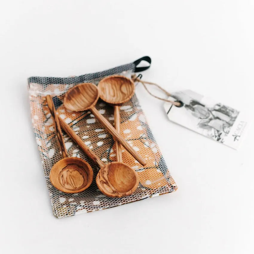 Olive Wood Teaspoon Set
