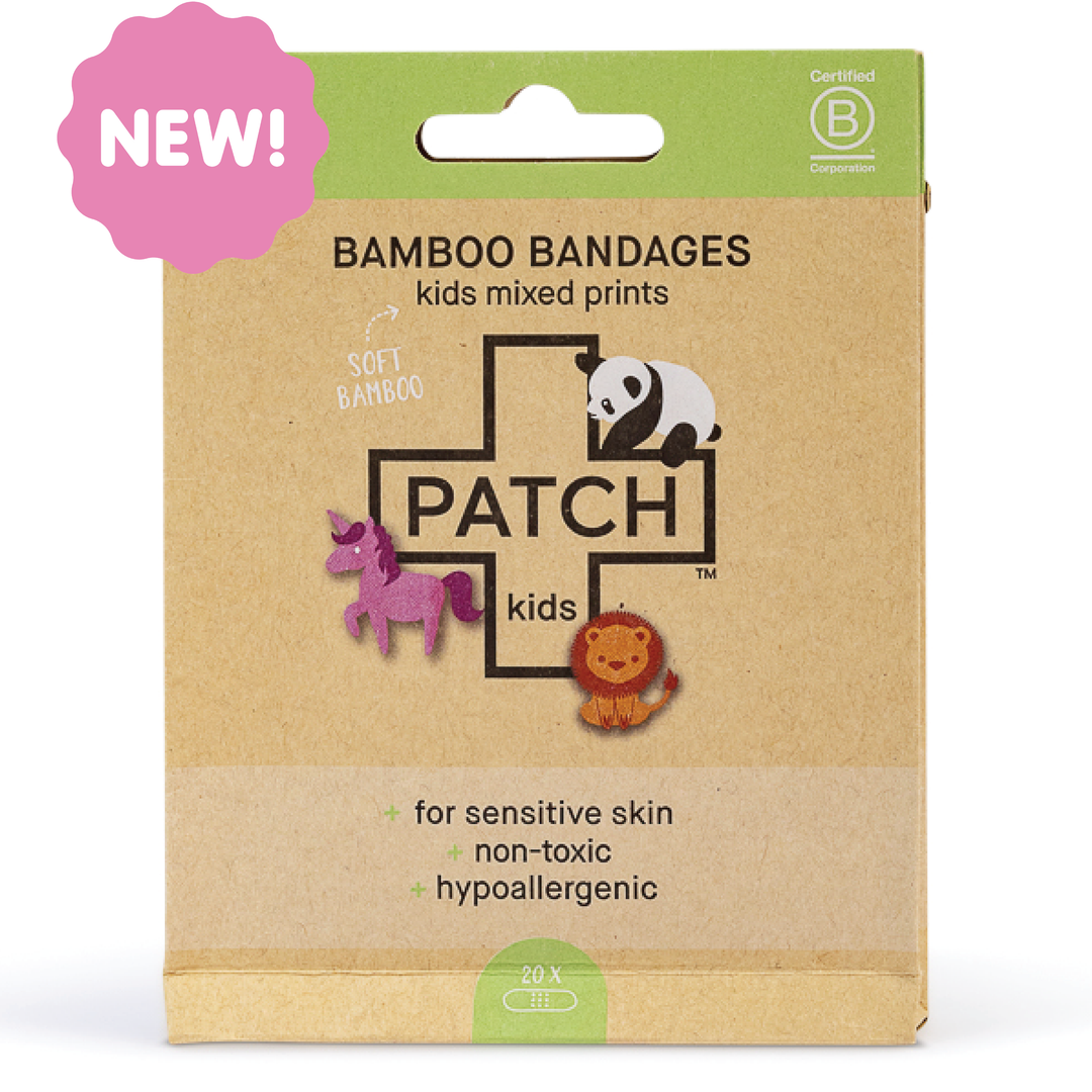 Organic Bamboo Kids Bandages, Animal Print, 20 Ct.