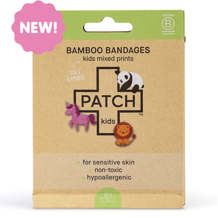 Organic Bamboo Kids Bandages, Animal Print, 20 Ct.