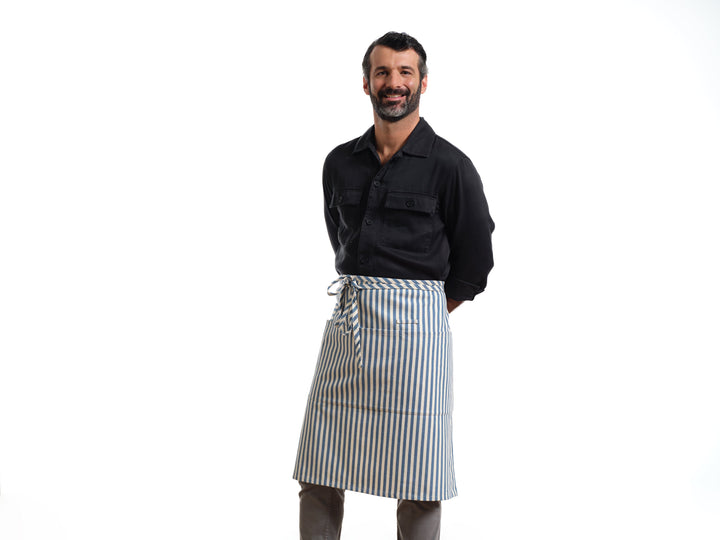 Upcycled Denim Bistro Apron, Adjustable, 25" x 32"