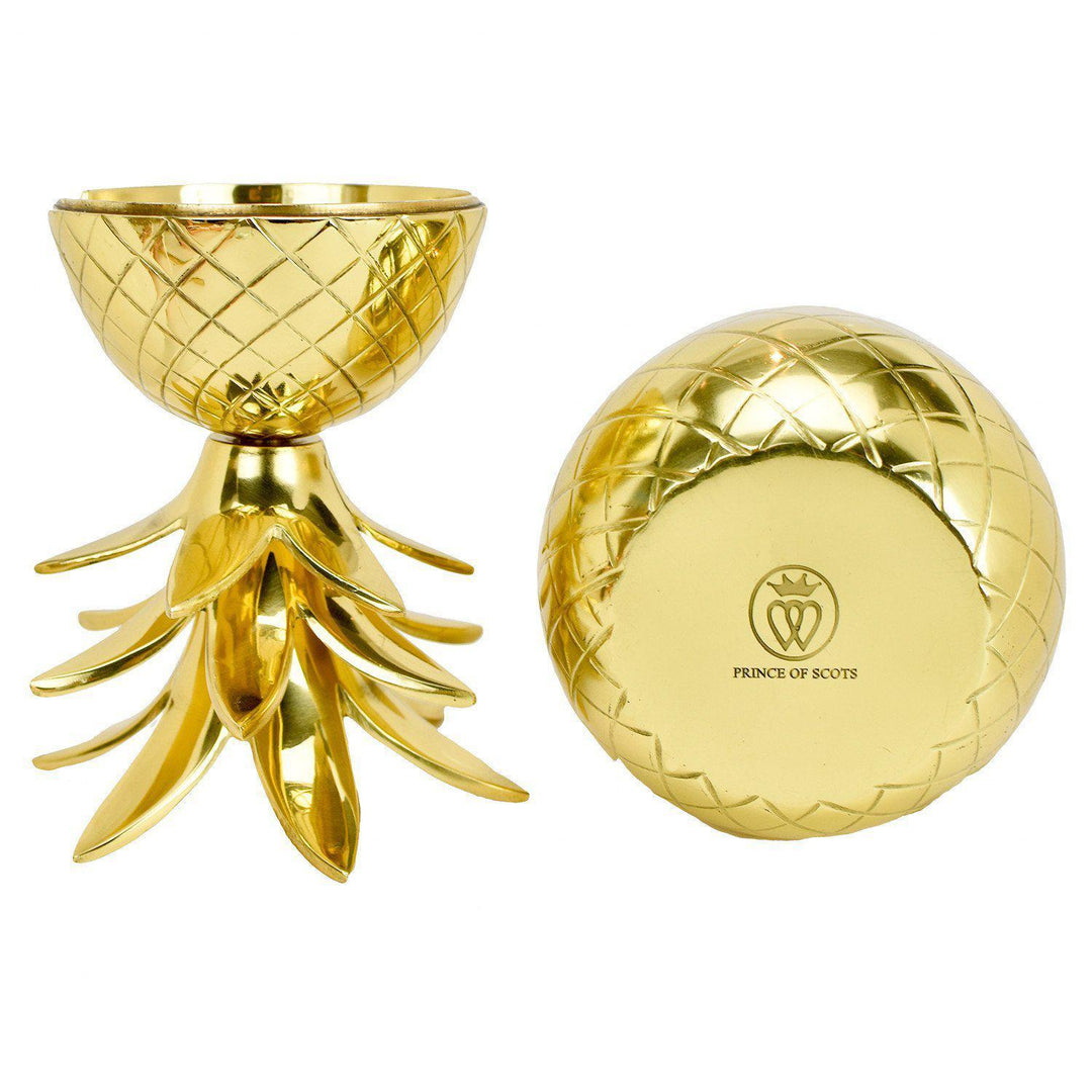 Handcrafted Lead-Free Brass Pineapple Tumbler 18 oz.