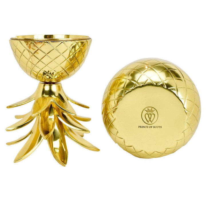 Handcrafted Lead-Free Brass Pineapple Tumbler 18 oz.