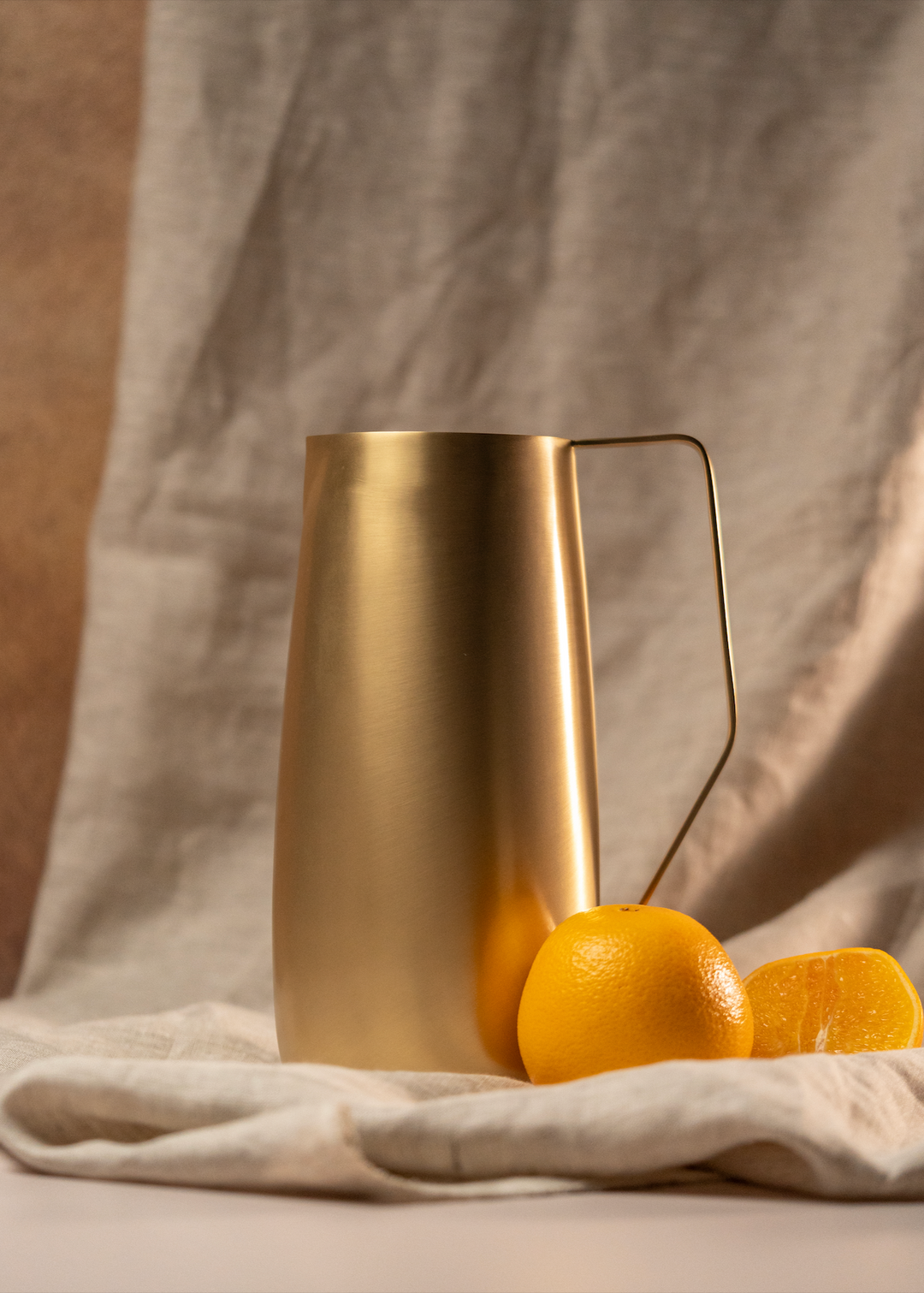 Handcrafted Brass Serveware Pitcher, 64 oz.