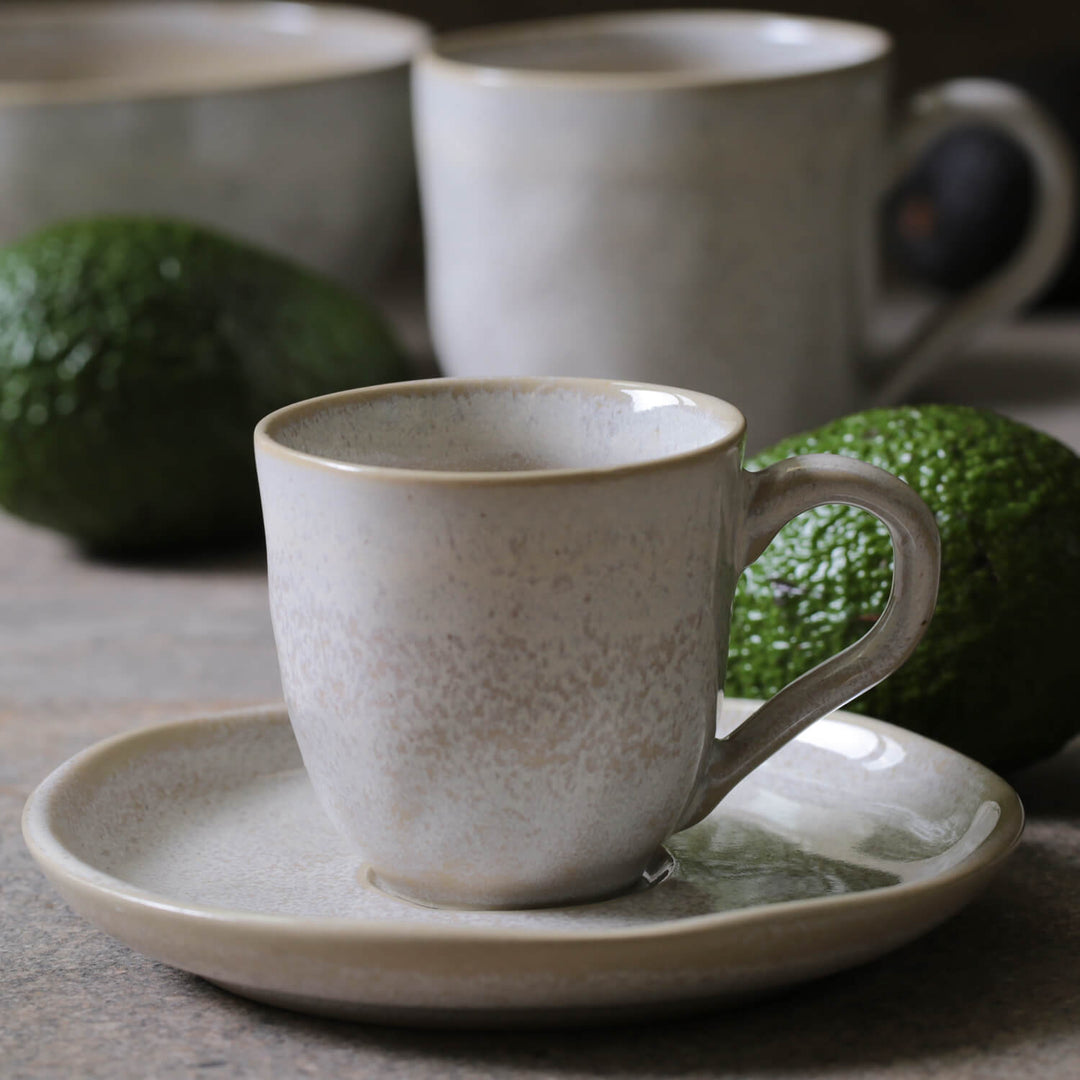 Non-Toxic Ceramic Cup &amp; Saucer Dinnerware Set, 6 Ct.