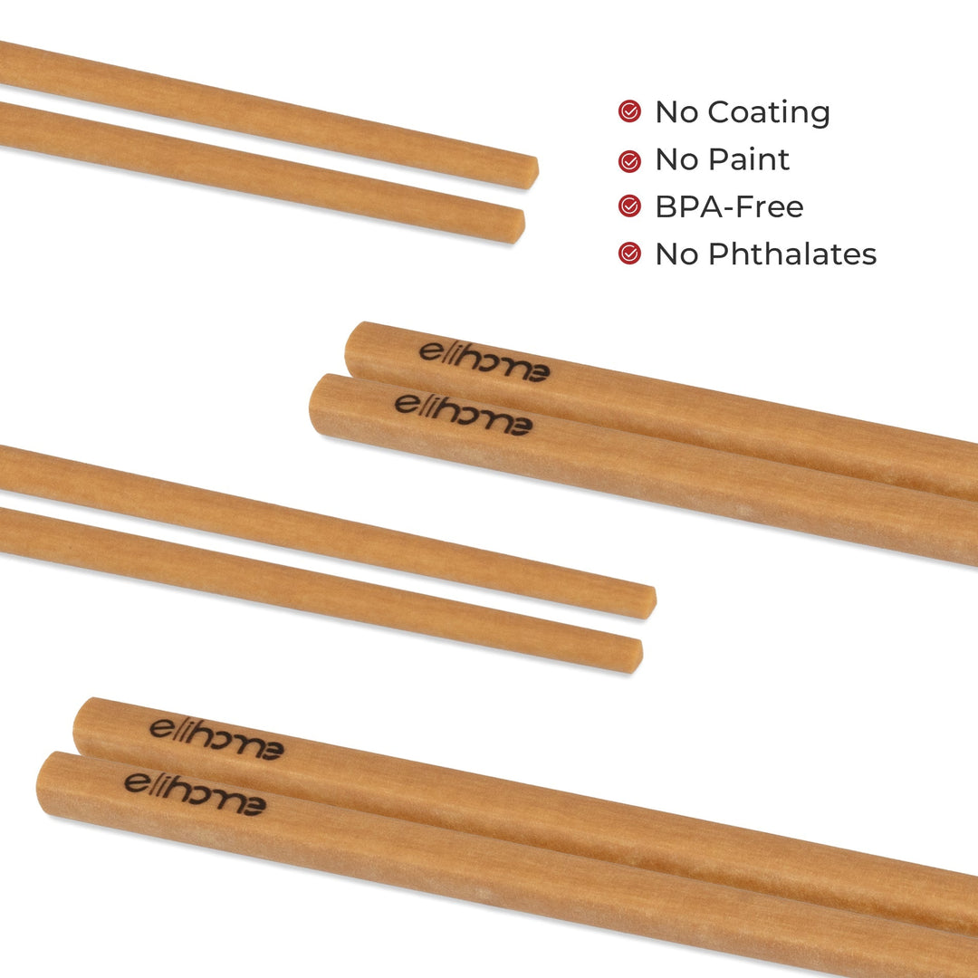 Plastic-Free Wood Fiber Flatware Chopsticks, 10.25"
