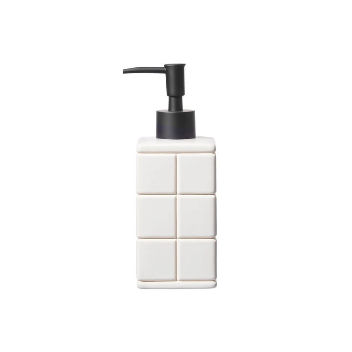 Glossy White Ceramic Soap Dispenser