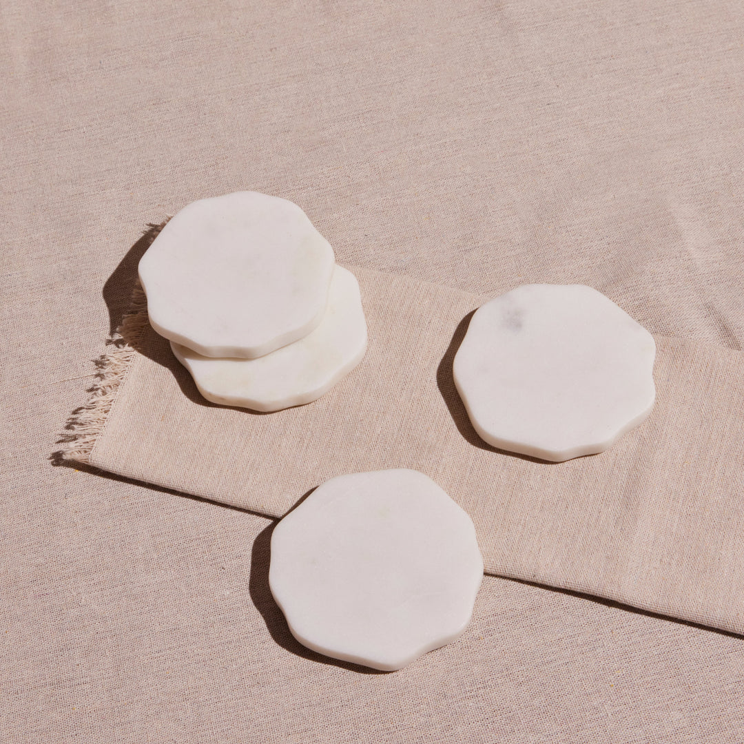 Handcrafted Marble Coasters, 4" x 4", 4 Ct.