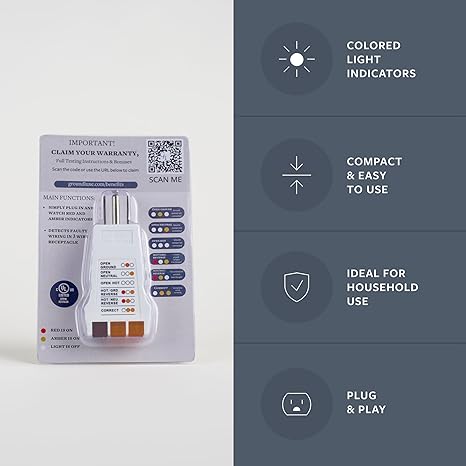 Plug-In Outlet Tester for Grounding Accessories