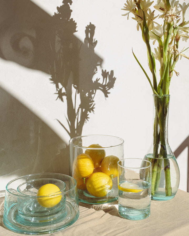 Mouth-Blown Recycled Glass Drinkware Bowl, 10 oz.