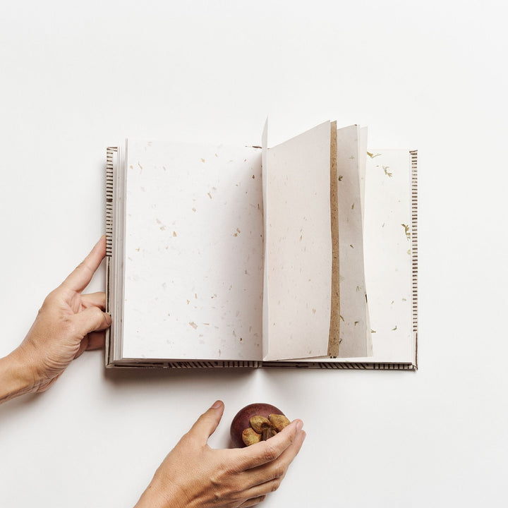 Handcrafted Zero-Waste Cotton Fiber Journal, 6" x 9"