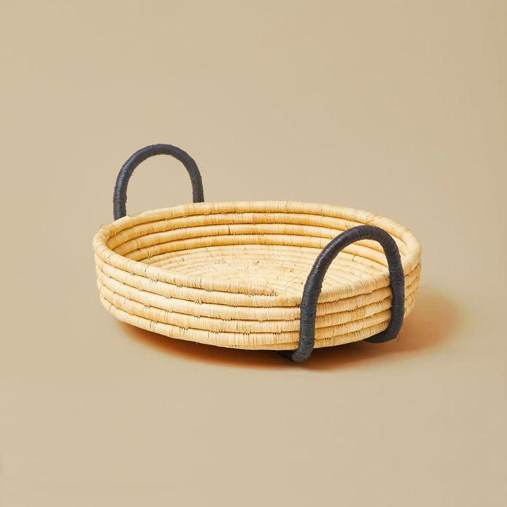 Handcrafted Raffia &amp; Sweetgrass Serving Tray, 13"