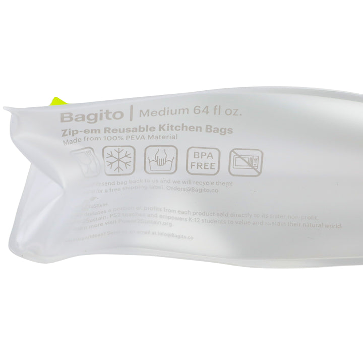 BPA-Free PEVA Food Storage Bags, S/M/L, 3 Ct.