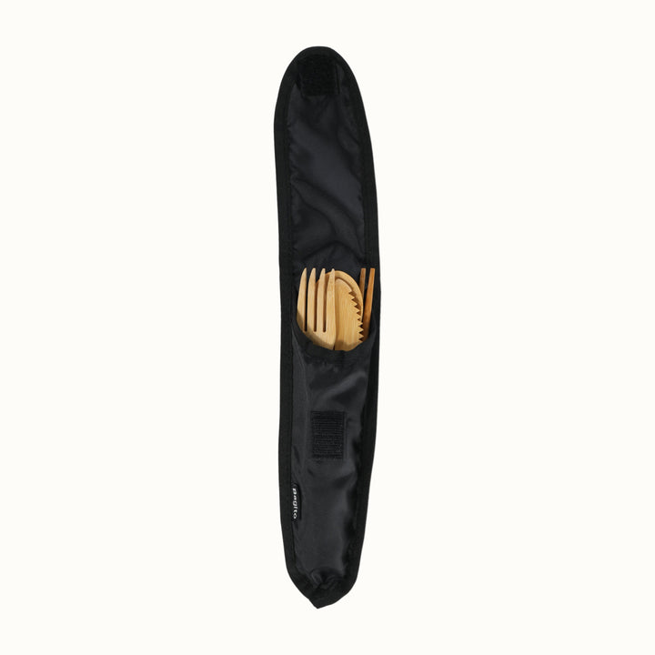 Biodegradable Bamboo Travel Flatware Set, 4 Ct.