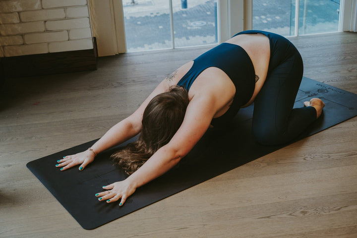 Fair Trade Natural Rubber Yoga Mat, Black 72"