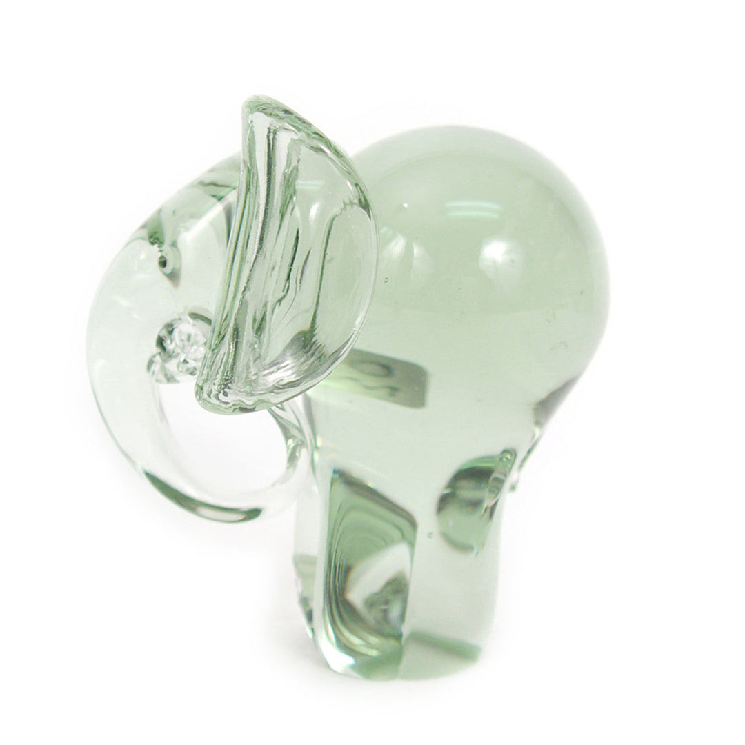 Handcrafted Recycled Glass Elephant Decor