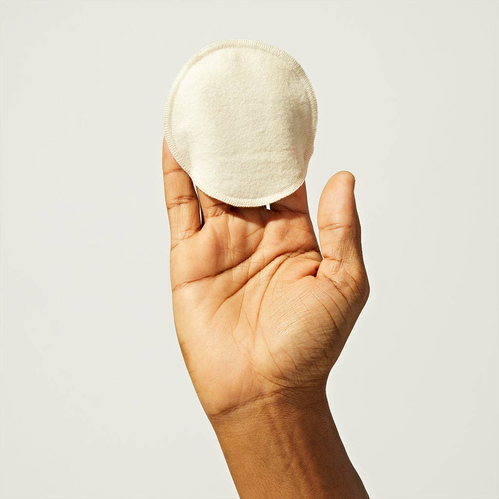 Organic Cotton Facial Rounds with Finger Pocket