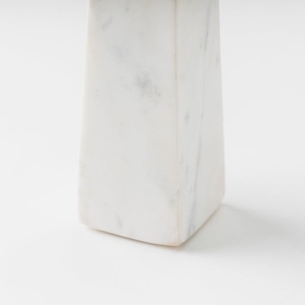 Handcrafted Marble &amp; Acacia Wood Tapered Candleholder
